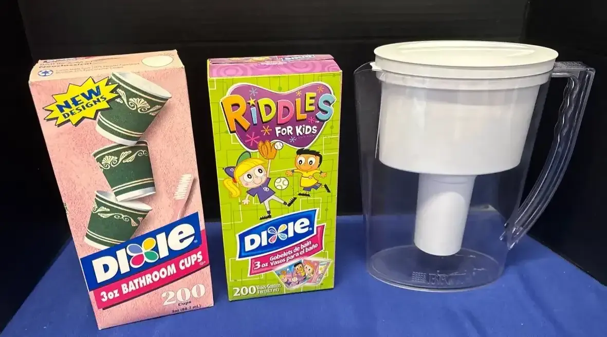 Stay Hydrated - Brita Filtration Pitcher + Dixie 3oz Cups 