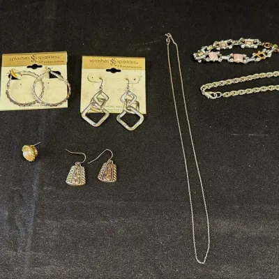 Jewelry - 925 Sterling Silver Chain, Earrings, Bracelets, Splashes & Sparkles