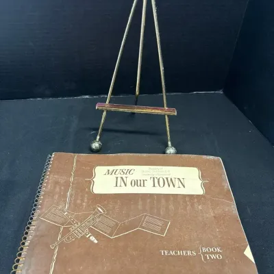 Vintage 1956 Silver Burdett Music In Our Town Book Two With Easel Stand