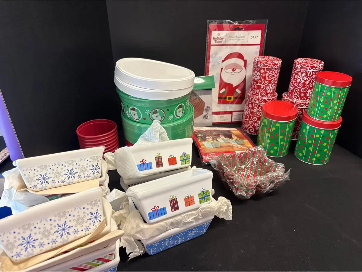 Holiday Entertaining - NEW Treat Bags, Ceramic Mini Loaf Pans, Nesting Tins, Storage