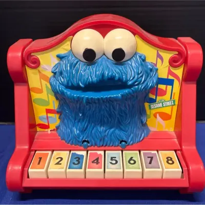 Vintage 1976 Sesame Street Cookie Monster Piano - Child Guidance, 8-Key, Muppets, Musical