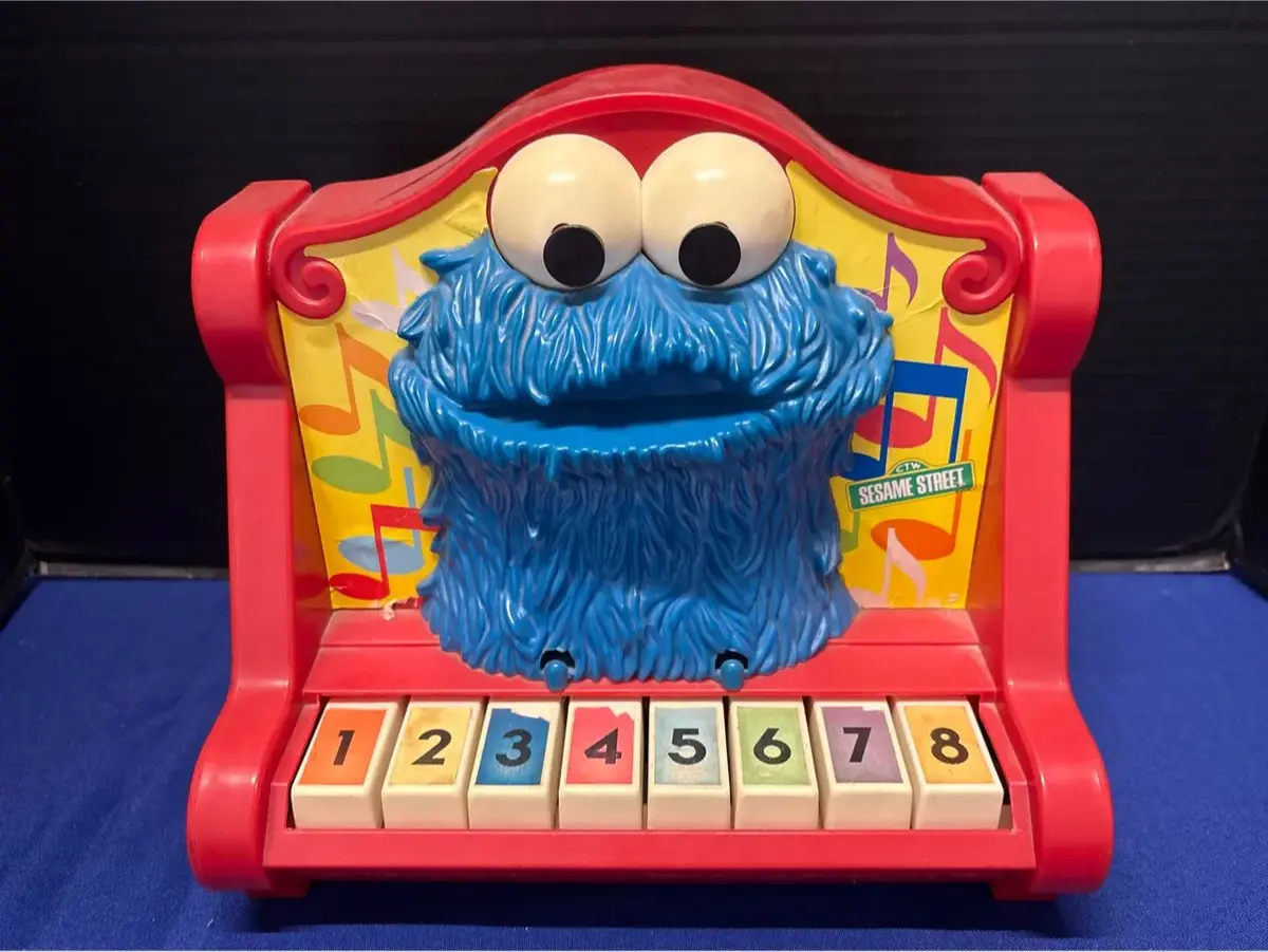 Vintage 1976 Sesame Street Cookie Monster Piano - Child Guidance, 8-Key, Muppets, Musical