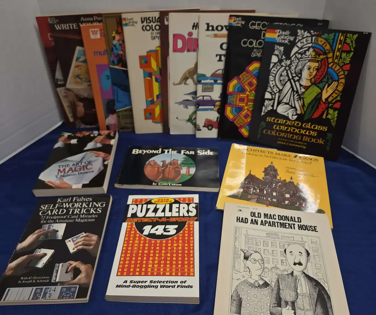 Vintage Fun - Magic Books, Coloring Books, How-To Books, Puzzle Books