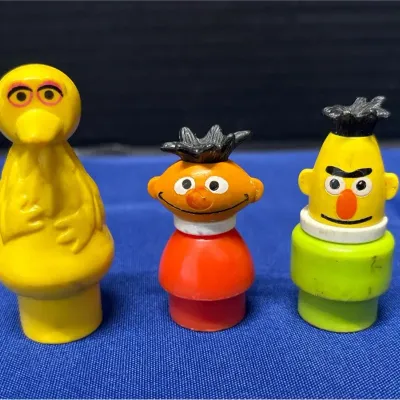 Vintage Fisher Price Sesame Street Little People - Big Bird, Ernie & Bert, Muppets