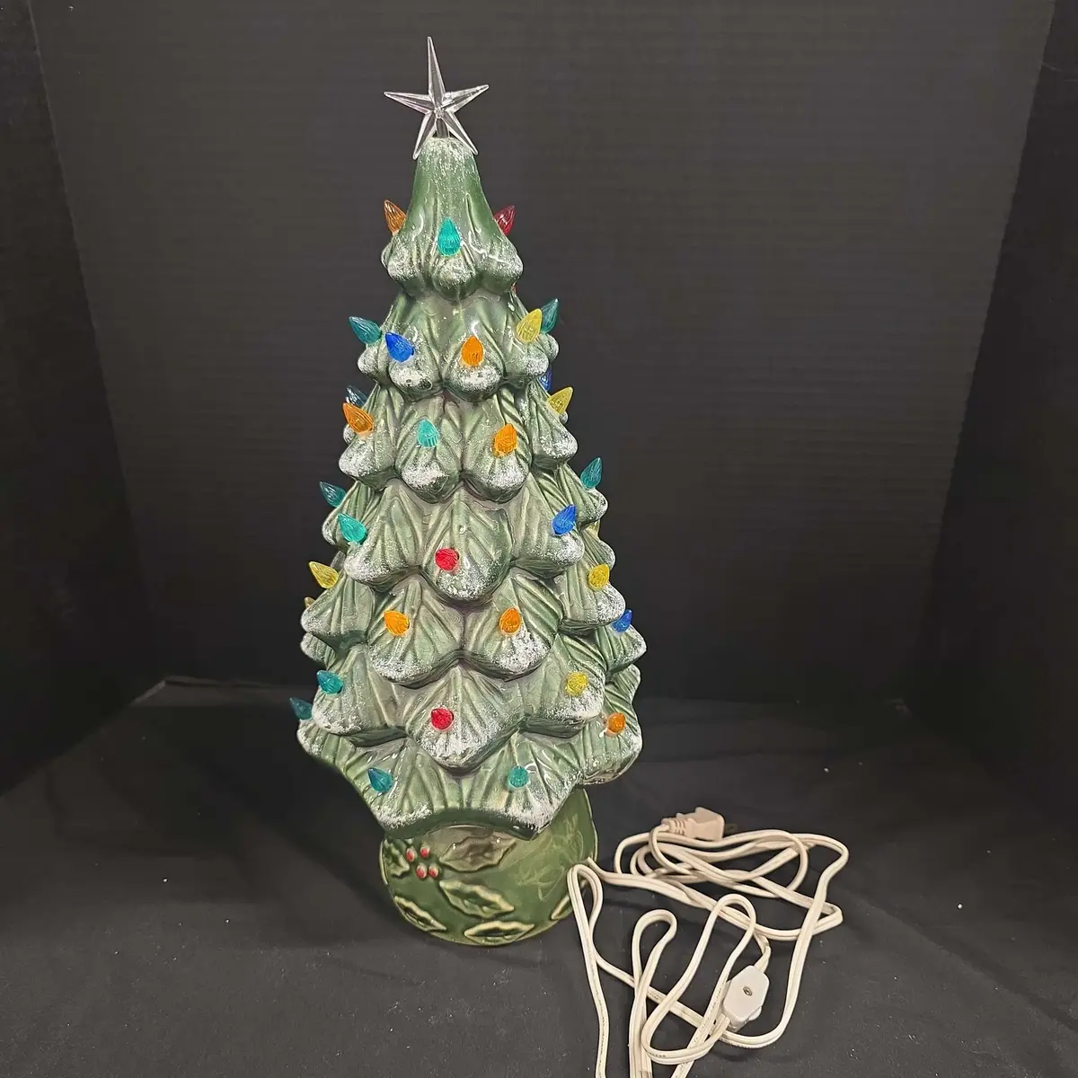 Vintage Lighted Ceramic Christmas Tree - Original Box, Holiday