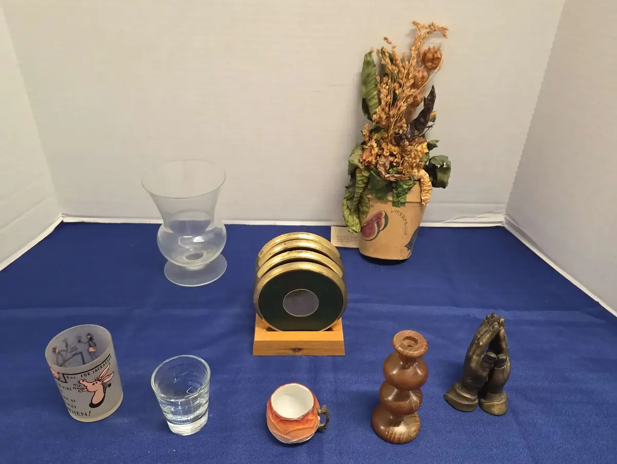 House Decor - Coasters, Shot Glasses, Vase, Praying Hands