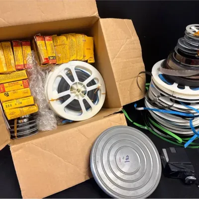 Vintage Film - Reels + Honeywell Strobonar 100, Kodachrome, Metal Cases