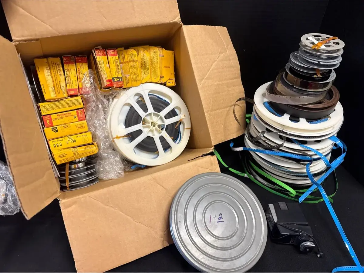 Vintage Film - Reels + Honeywell Strobonar 100, Kodachrome, Metal Cases