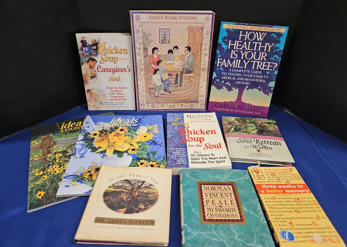Vintage Books Paper Back Hard Cover - Includes Chicken Soup For The Soul, Ideals Books