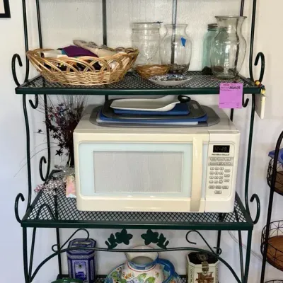 Dark Green Bakers Rack