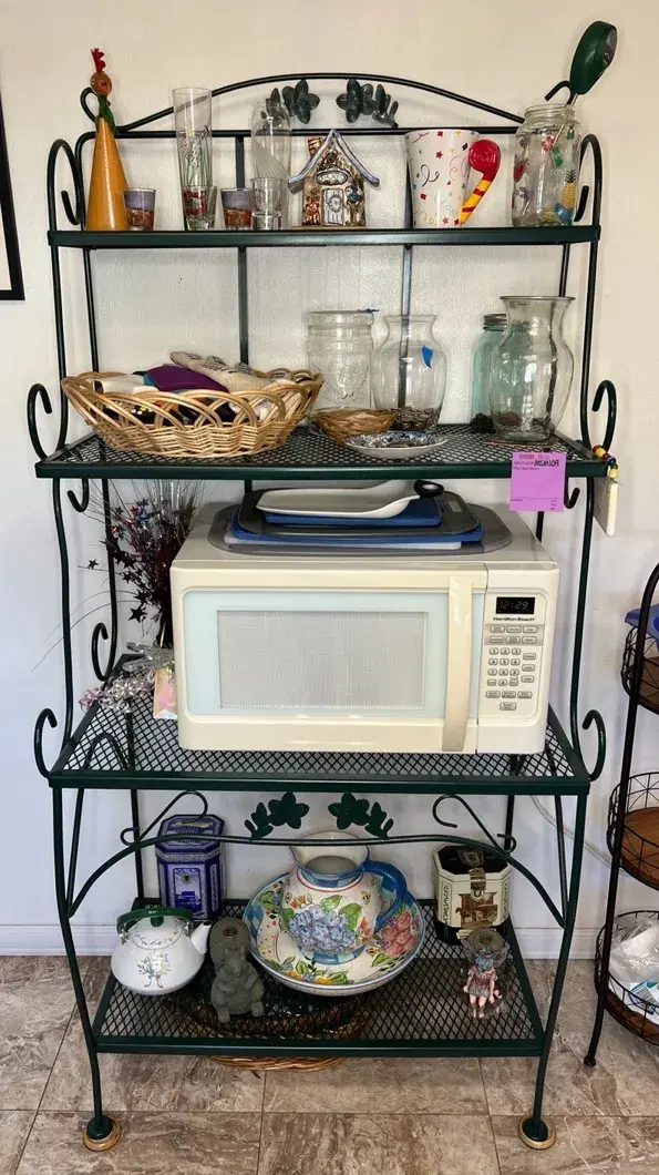 Dark Green Bakers Rack
