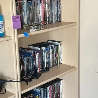 Light Wood Grain Media Bookcase