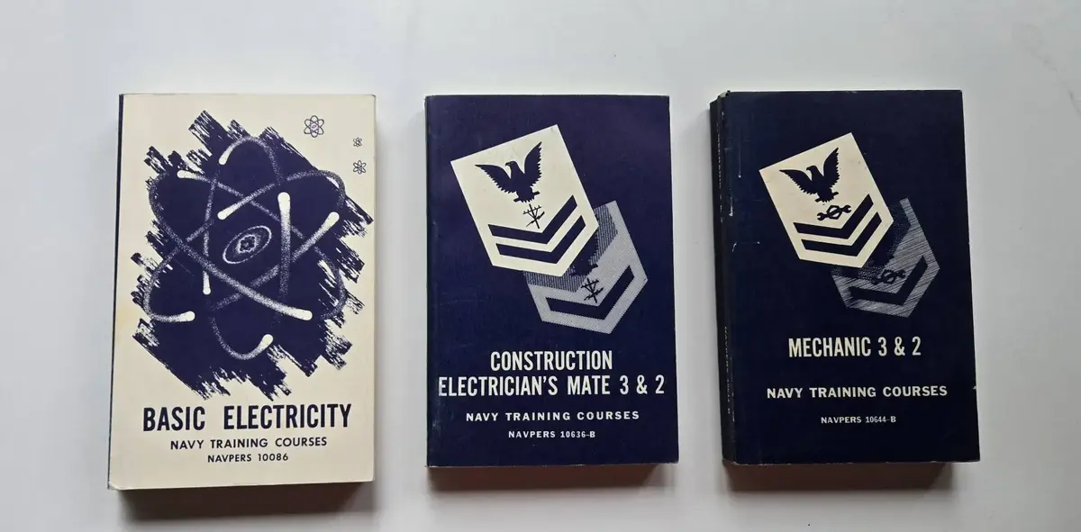 Vintage US Navy NAVPERS Rate Training Manuals - Lot of 3 Books