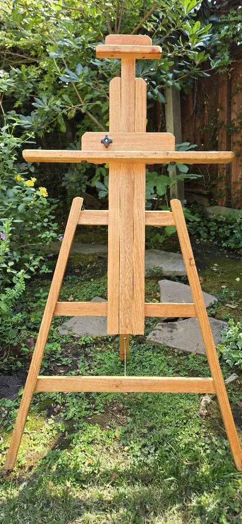 Large Wooden A-Frame Studio Easel