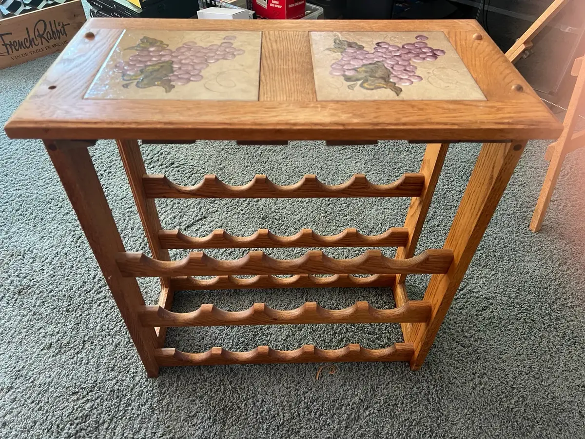 Handmade Vintage Wooden Wine Rack