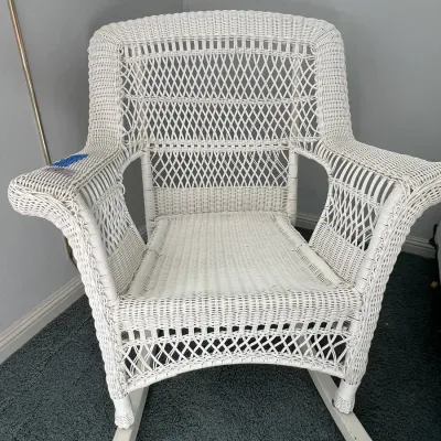 Painted Wicker Rocking Chair