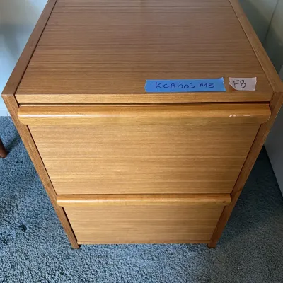 Wooden Two Drawer Filing Cabinet