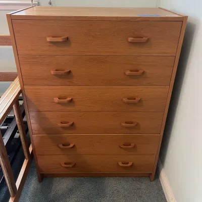 Wood Laminate Six Drawer Dresser
