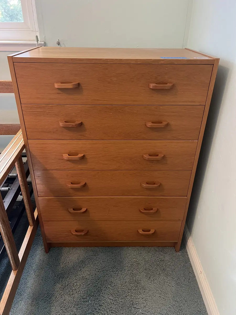 Wood Laminate Six Drawer Dresser
