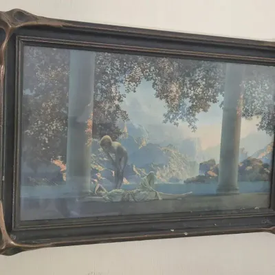 Antique Maxfield Parrish "Daybreak" Lithograph Print
