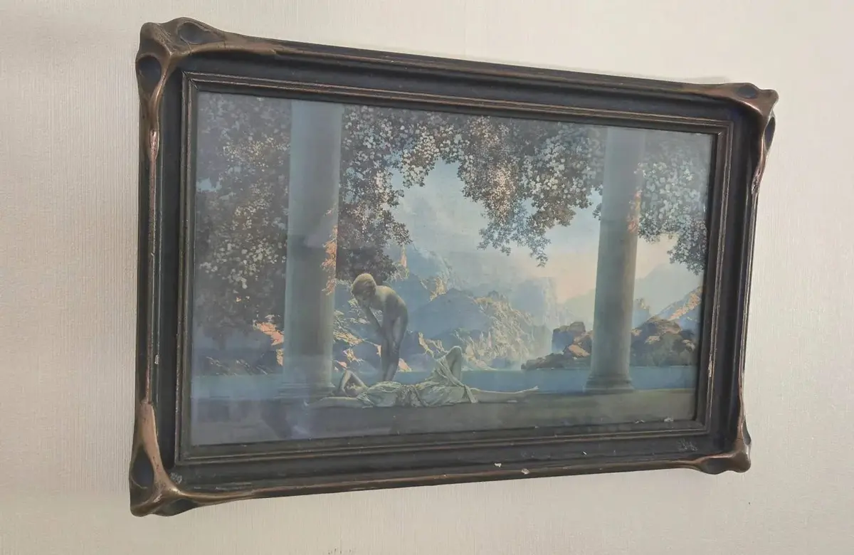 Antique Maxfield Parrish "Daybreak" Lithograph Print