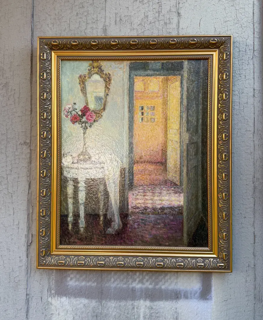 Signed Impressionist-Style Interior Painting
