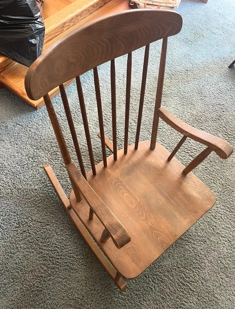 Vintage Solid Wooden Rocking Chair