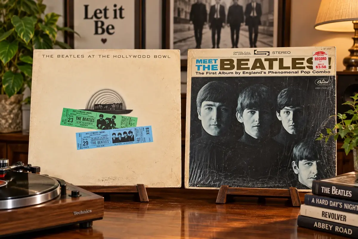 Two LPs: The Beatles At The Hollywood Bowl & Meet The Beatle
