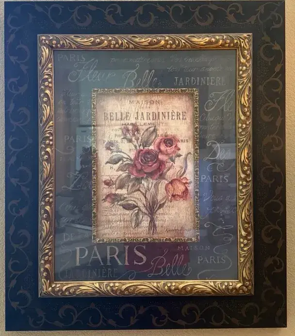 Kimberly Poloson “Belle Jardiniere” Paris Floral Framed Wall Art