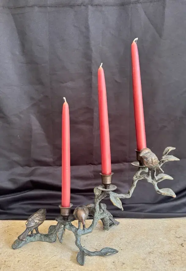 GATCO Bird & Branch 3-Light Metal Candelabra