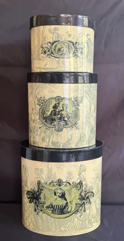 Vintage-Style Victorian Decorative Boxes (3 pcs)