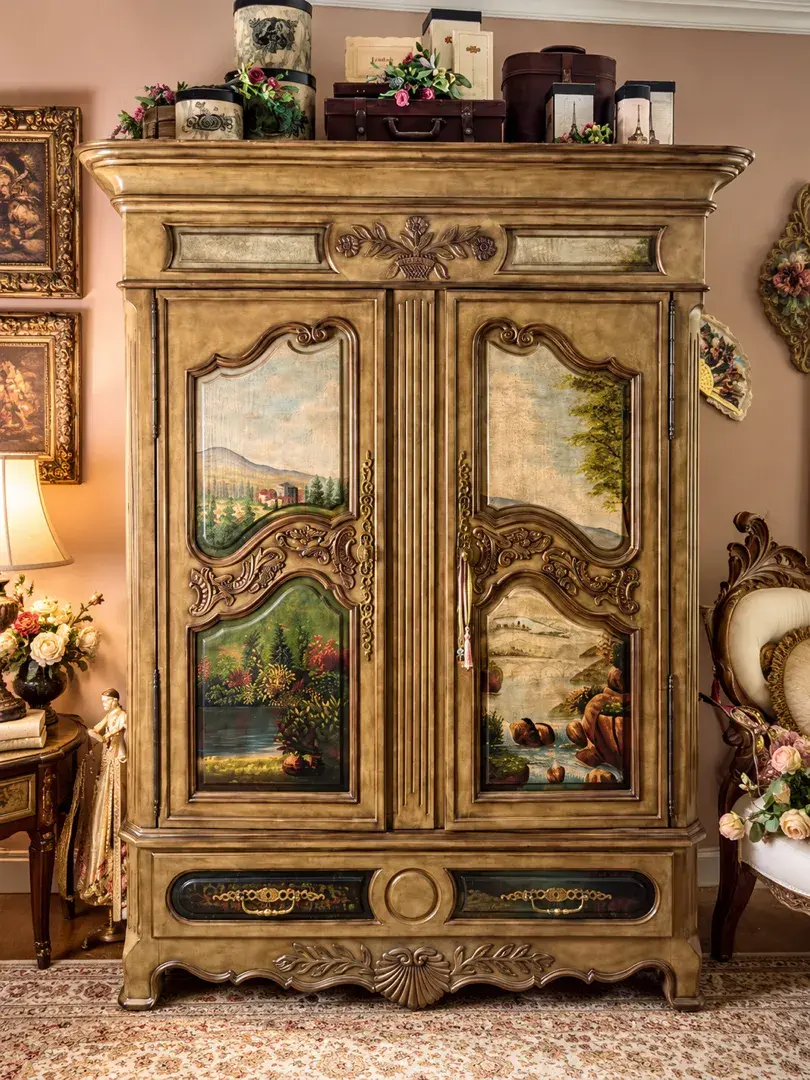 Thomasville Ernest Hemingway Collection Hand-Painted Armoire / Wardrobe