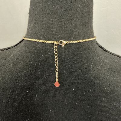 Gold-Tone Turquoise-Style Cross Pendant Necklace