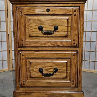 Wooden Two Drawer File Cabinet #2