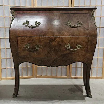 Vintage Italian Louis XV Style Burled Bombay