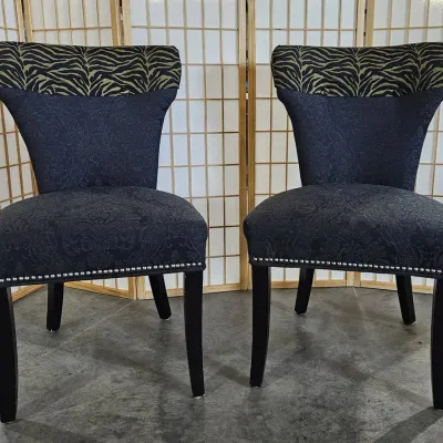 Two Upholstered Dining Chairs