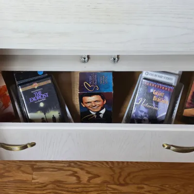 Assorted VHS tapes, including "The Exorcist," "The Frank Sinatra Collection," and "Great Expectations,"...