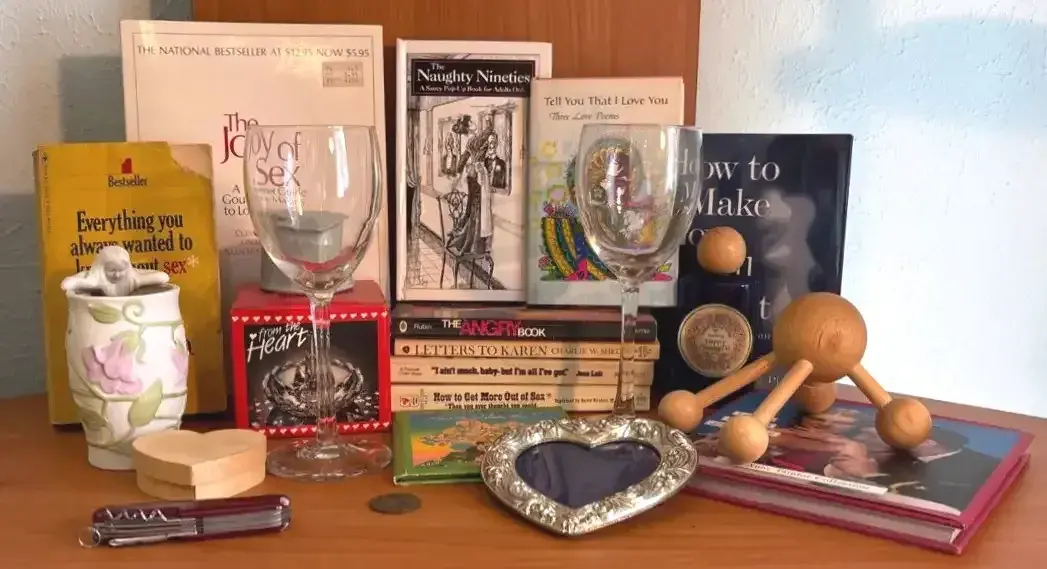 Crystal Wine Glasses Ring Holder Coin Book Assortment And More 