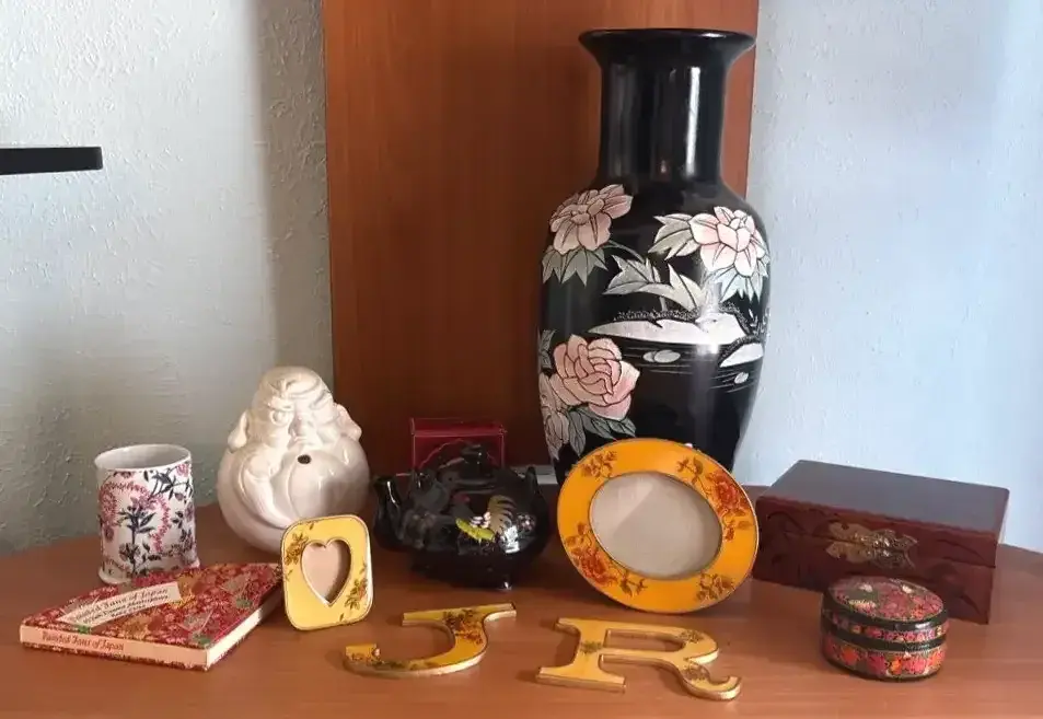 Hand Painted Tea Pot Vase Painted Fans Of Japan Book And More