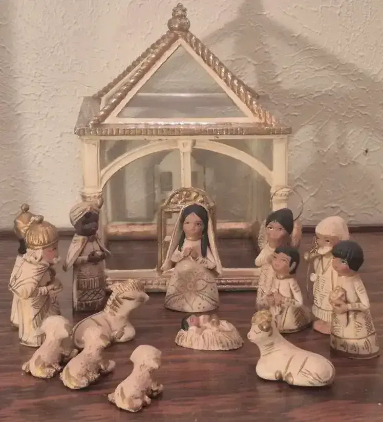 1981 Cancun Nativity Set and 1997-2000 Christmas Bell Assortment 