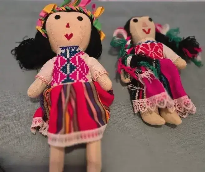 Handmade Mexican Rag Dolls Known As Maria Style Folk Art Dolls
