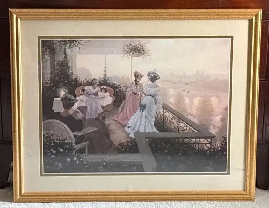 Framed Print Of La Belle Époque Scene By Christa Kieffer