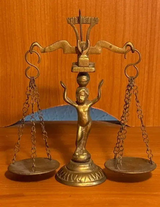 Vintage Brass Balance Scale 