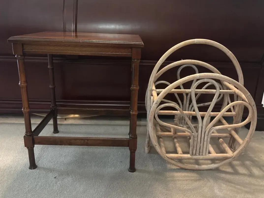 Small End Table And Magazine Rack