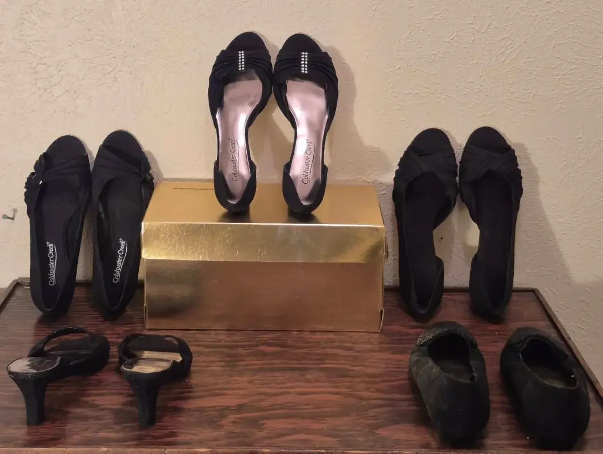 Women's Coldwater Creek & Lilly Black Sandals and Shoes Assortment Size 7