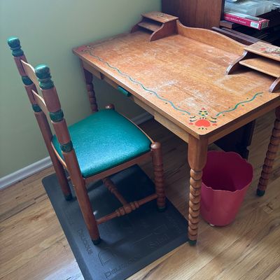 Antique Amish desk and chair 