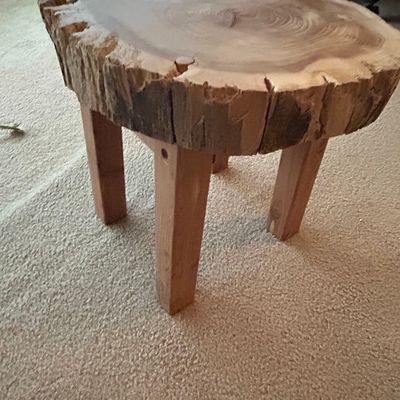 Sale Photo Thumbnail #241: Live Edge Wood Slab Accent Table