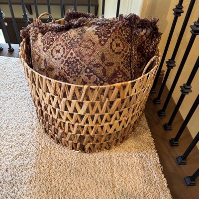 Beautiful baskets throughout the home 