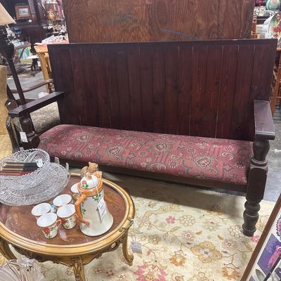 Antique Georgian Oak Settle Bench