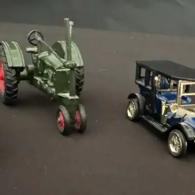 LCJ017 - Vintage Diecast Automobiles And Tractor